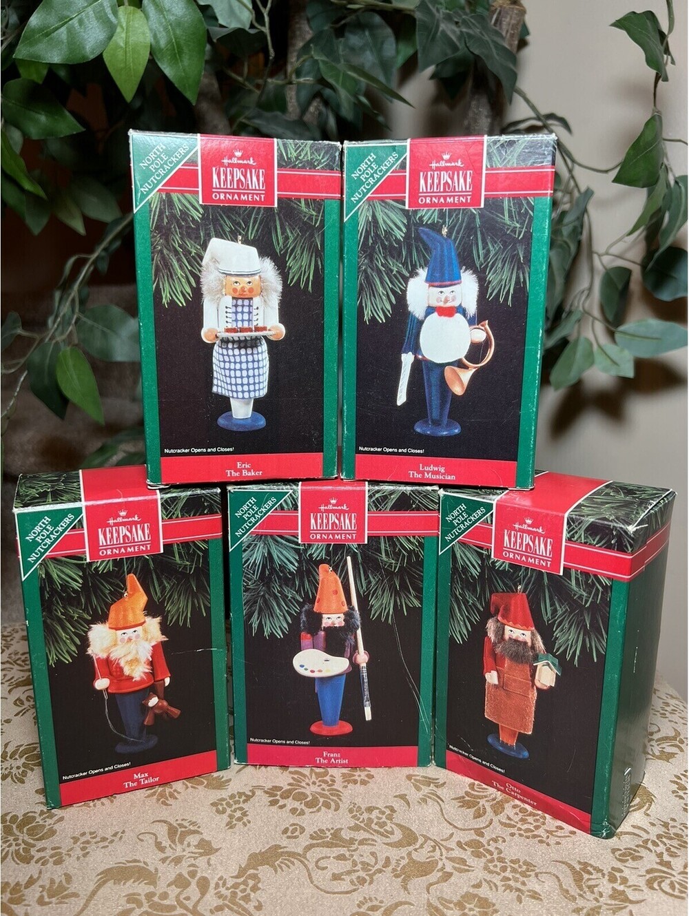 Vintage 1992 Hallmark Keepsake Ornaments North Pole Nutcrackers Set Of 5